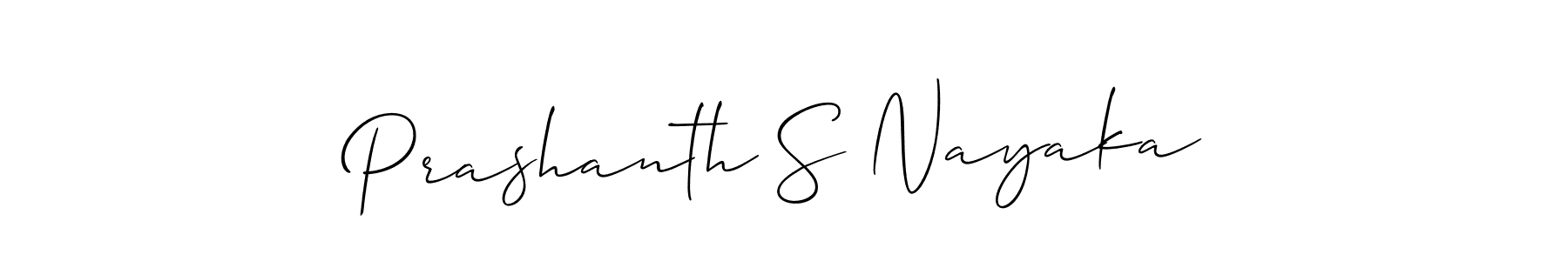 Make a beautiful signature design for name Prashanth S Nayaka. With this signature (Allison_Script) style, you can create a handwritten signature for free. Prashanth S Nayaka signature style 2 images and pictures png