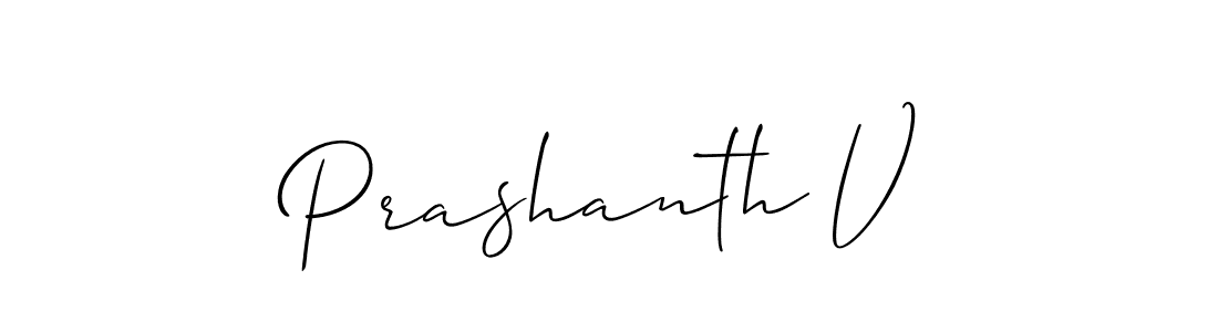 Prashanth V stylish signature style. Best Handwritten Sign (Allison_Script) for my name. Handwritten Signature Collection Ideas for my name Prashanth V. Prashanth V signature style 2 images and pictures png