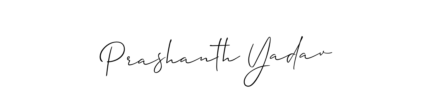 How to make Prashanth Yadav signature? Allison_Script is a professional autograph style. Create handwritten signature for Prashanth Yadav name. Prashanth Yadav signature style 2 images and pictures png