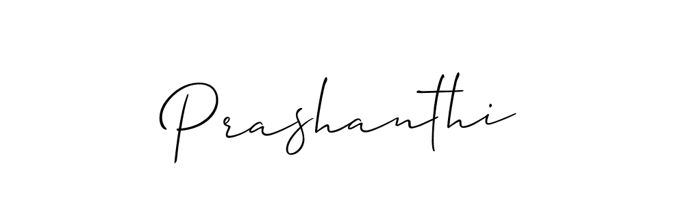 Make a beautiful signature design for name Prashanthi. With this signature (Allison_Script) style, you can create a handwritten signature for free. Prashanthi signature style 2 images and pictures png