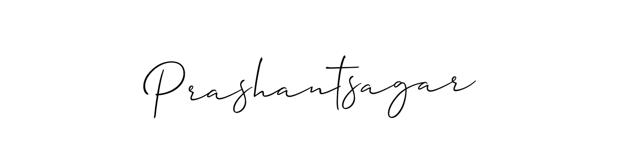 How to make Prashantsagar name signature. Use Allison_Script style for creating short signs online. This is the latest handwritten sign. Prashantsagar signature style 2 images and pictures png