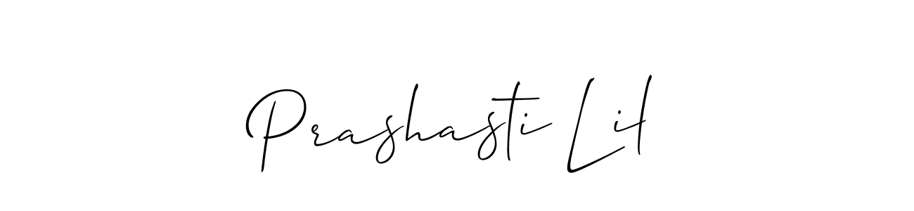 Create a beautiful signature design for name Prashasti Lil. With this signature (Allison_Script) fonts, you can make a handwritten signature for free. Prashasti Lil signature style 2 images and pictures png