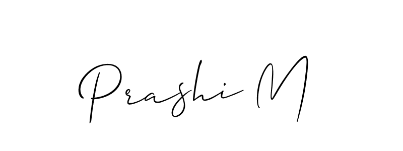 Prashi M stylish signature style. Best Handwritten Sign (Allison_Script) for my name. Handwritten Signature Collection Ideas for my name Prashi M. Prashi M signature style 2 images and pictures png