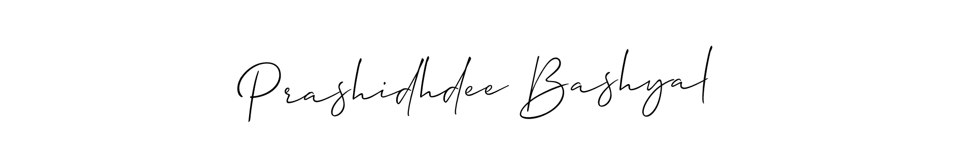 Make a short Prashidhdee Bashyal signature style. Manage your documents anywhere anytime using Allison_Script. Create and add eSignatures, submit forms, share and send files easily. Prashidhdee Bashyal signature style 2 images and pictures png