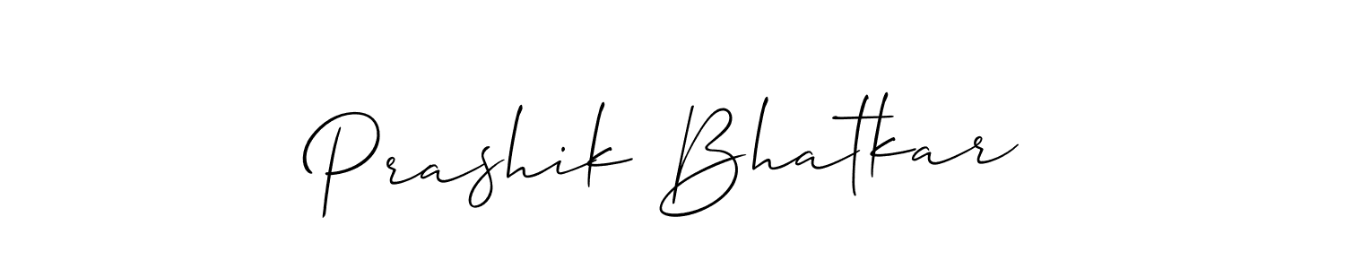 It looks lik you need a new signature style for name Prashik Bhatkar. Design unique handwritten (Allison_Script) signature with our free signature maker in just a few clicks. Prashik Bhatkar signature style 2 images and pictures png