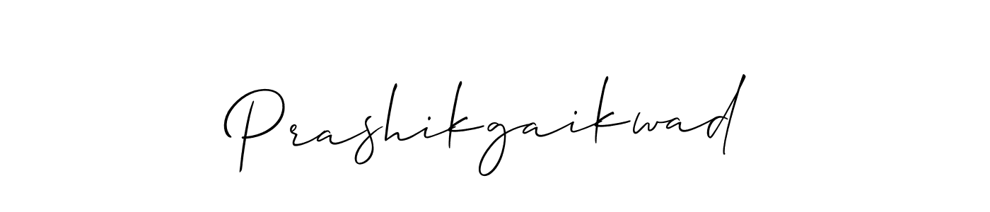 How to make Prashikgaikwad signature? Allison_Script is a professional autograph style. Create handwritten signature for Prashikgaikwad name. Prashikgaikwad signature style 2 images and pictures png