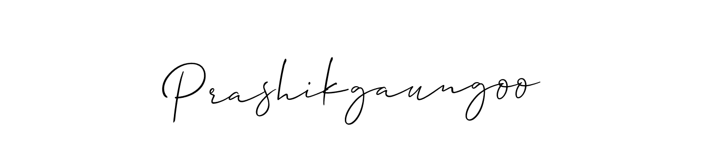 You should practise on your own different ways (Allison_Script) to write your name (Prashikgaungoo) in signature. don't let someone else do it for you. Prashikgaungoo signature style 2 images and pictures png