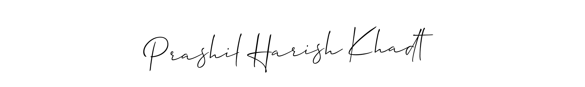 Create a beautiful signature design for name Prashil Harish Khadt. With this signature (Allison_Script) fonts, you can make a handwritten signature for free. Prashil Harish Khadt signature style 2 images and pictures png