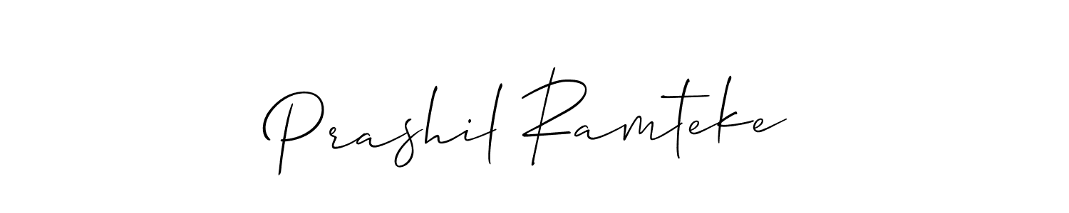 Make a beautiful signature design for name Prashil Ramteke. With this signature (Allison_Script) style, you can create a handwritten signature for free. Prashil Ramteke signature style 2 images and pictures png