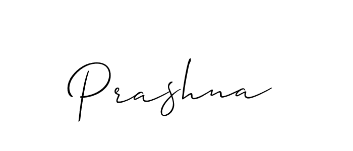 Make a beautiful signature design for name Prashna. With this signature (Allison_Script) style, you can create a handwritten signature for free. Prashna signature style 2 images and pictures png