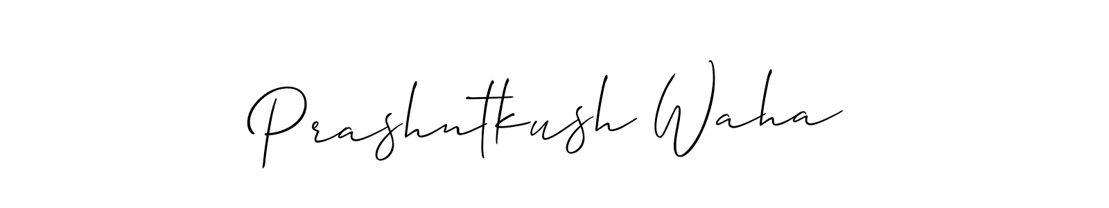 How to make Prashntkush Waha signature? Allison_Script is a professional autograph style. Create handwritten signature for Prashntkush Waha name. Prashntkush Waha signature style 2 images and pictures png