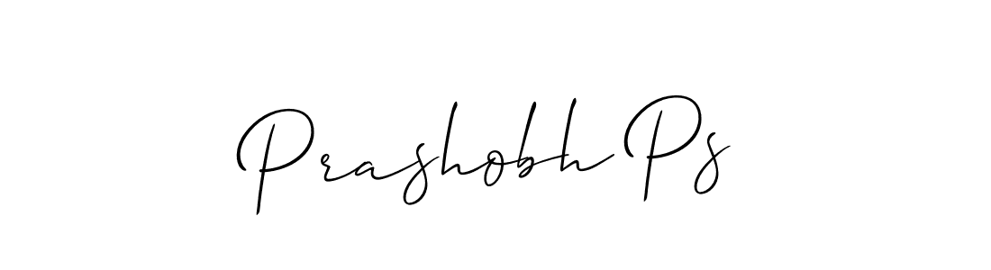 Make a beautiful signature design for name Prashobh Ps. Use this online signature maker to create a handwritten signature for free. Prashobh Ps signature style 2 images and pictures png