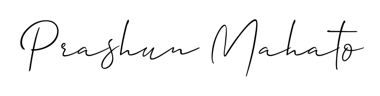 The Allison_Script typeface gives name Prashun Mahato a refined look. Suitable for certificates, diplomas, and official verification. Prashun Mahato signature style 2 images and pictures png