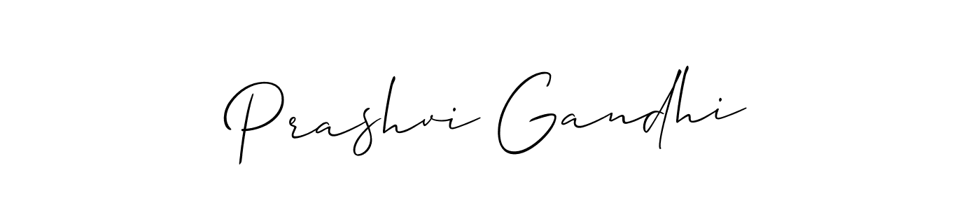 Use a signature maker to create a handwritten signature online. With this signature software, you can design (Allison_Script) your own signature for name Prashvi Gandhi. Prashvi Gandhi signature style 2 images and pictures png