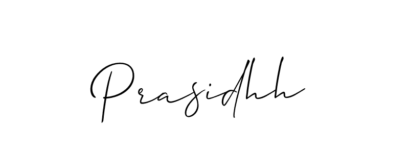 How to make Prasidhh name signature. Use Allison_Script style for creating short signs online. This is the latest handwritten sign. Prasidhh signature style 2 images and pictures png