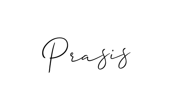 How to make Prasis signature? Allison_Script is a professional autograph style. Create handwritten signature for Prasis name. Prasis signature style 2 images and pictures png