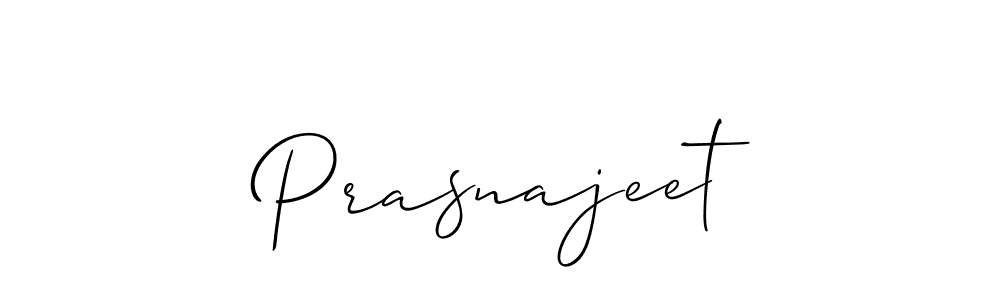 The best way (Allison_Script) to make a short signature is to pick only two or three words in your name. The name Prasnajeet include a total of six letters. For converting this name. Prasnajeet signature style 2 images and pictures png
