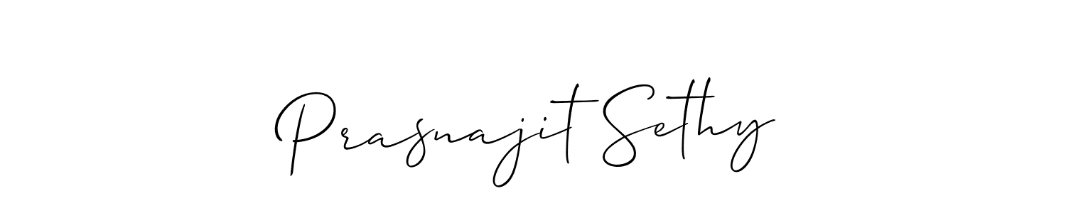 Make a short Prasnajit Sethy signature style. Manage your documents anywhere anytime using Allison_Script. Create and add eSignatures, submit forms, share and send files easily. Prasnajit Sethy signature style 2 images and pictures png