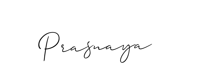 Create a beautiful signature design for name Prasnaya. With this signature (Allison_Script) fonts, you can make a handwritten signature for free. Prasnaya signature style 2 images and pictures png