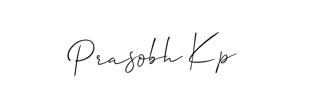 Also we have Prasobh Kp name is the best signature style. Create professional handwritten signature collection using Allison_Script autograph style. Prasobh Kp signature style 2 images and pictures png