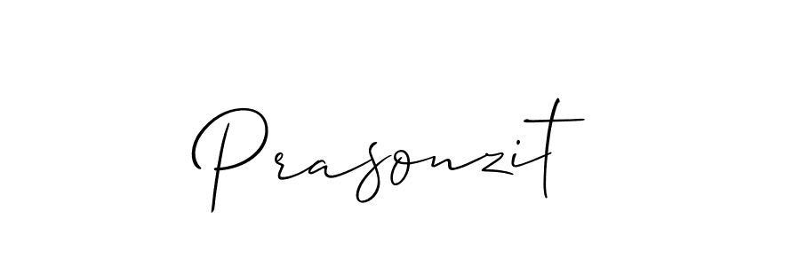 How to make Prasonzit signature? Allison_Script is a professional autograph style. Create handwritten signature for Prasonzit name. Prasonzit signature style 2 images and pictures png