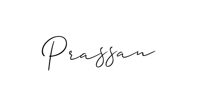 Design your own signature with our free online signature maker. With this signature software, you can create a handwritten (Allison_Script) signature for name Prassan. Prassan signature style 2 images and pictures png