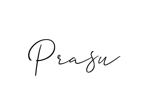 Design your own signature with our free online signature maker. With this signature software, you can create a handwritten (Allison_Script) signature for name Prasu. Prasu signature style 2 images and pictures png