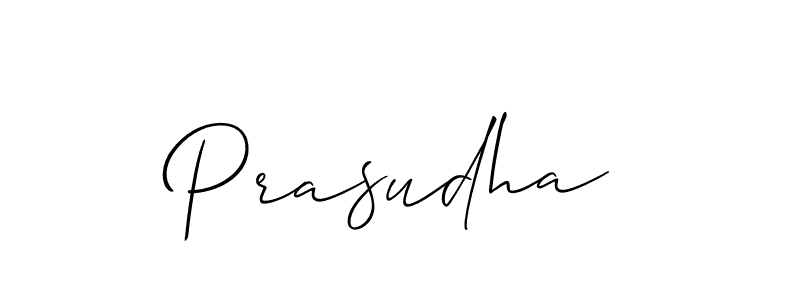 Design your own signature with our free online signature maker. With this signature software, you can create a handwritten (Allison_Script) signature for name Prasudha. Prasudha signature style 2 images and pictures png