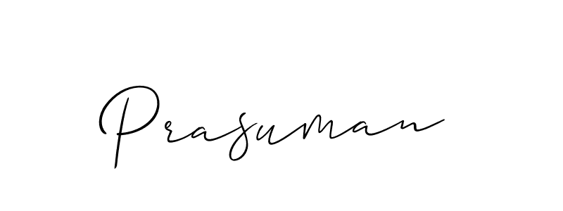 Also You can easily find your signature by using the search form. We will create Prasuman name handwritten signature images for you free of cost using Allison_Script sign style. Prasuman signature style 2 images and pictures png