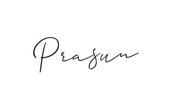 It looks lik you need a new signature style for name Prasun. Design unique handwritten (Allison_Script) signature with our free signature maker in just a few clicks. Prasun signature style 2 images and pictures png