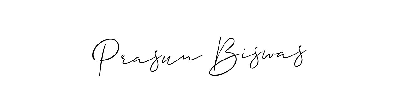 Design your own signature with our free online signature maker. With this signature software, you can create a handwritten (Allison_Script) signature for name Prasun Biswas. Prasun Biswas signature style 2 images and pictures png