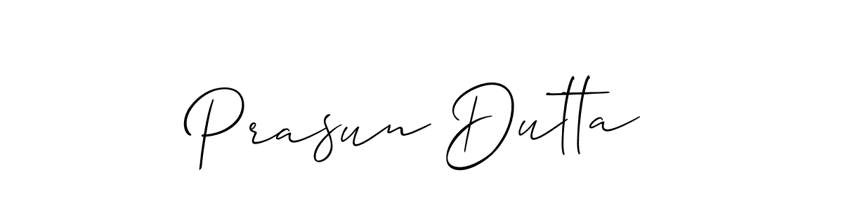 Design your own signature with our free online signature maker. With this signature software, you can create a handwritten (Allison_Script) signature for name Prasun Dutta. Prasun Dutta signature style 2 images and pictures png