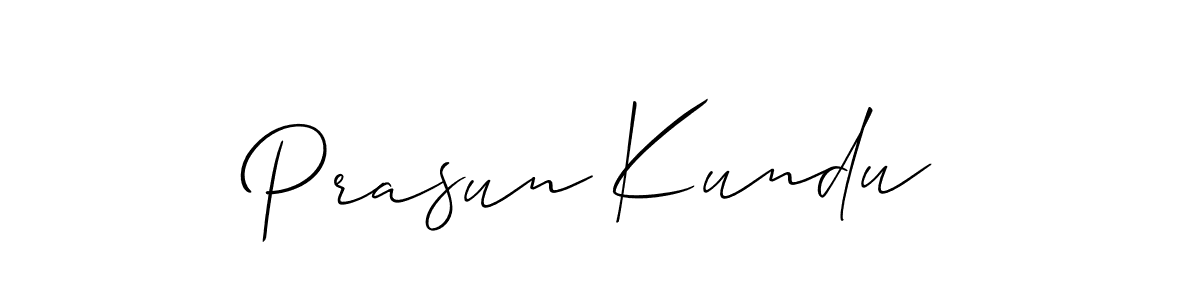 Make a short Prasun Kundu signature style. Manage your documents anywhere anytime using Allison_Script. Create and add eSignatures, submit forms, share and send files easily. Prasun Kundu signature style 2 images and pictures png