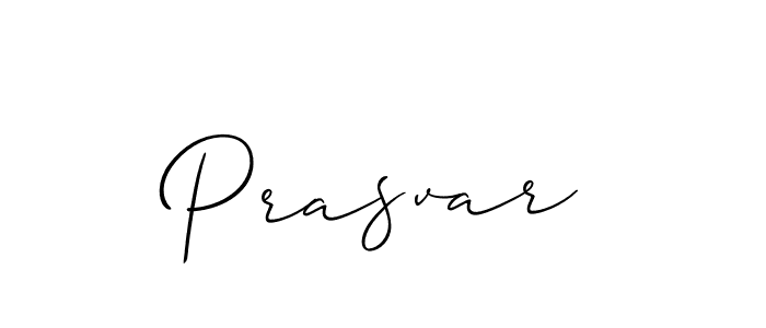 How to make Prasvar signature? Allison_Script is a professional autograph style. Create handwritten signature for Prasvar name. Prasvar signature style 2 images and pictures png