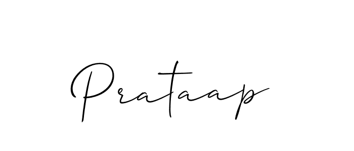 Design your own signature with our free online signature maker. With this signature software, you can create a handwritten (Allison_Script) signature for name Prataap. Prataap signature style 2 images and pictures png