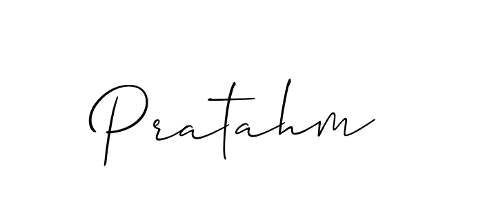 Pratahm stylish signature style. Best Handwritten Sign (Allison_Script) for my name. Handwritten Signature Collection Ideas for my name Pratahm. Pratahm signature style 2 images and pictures png