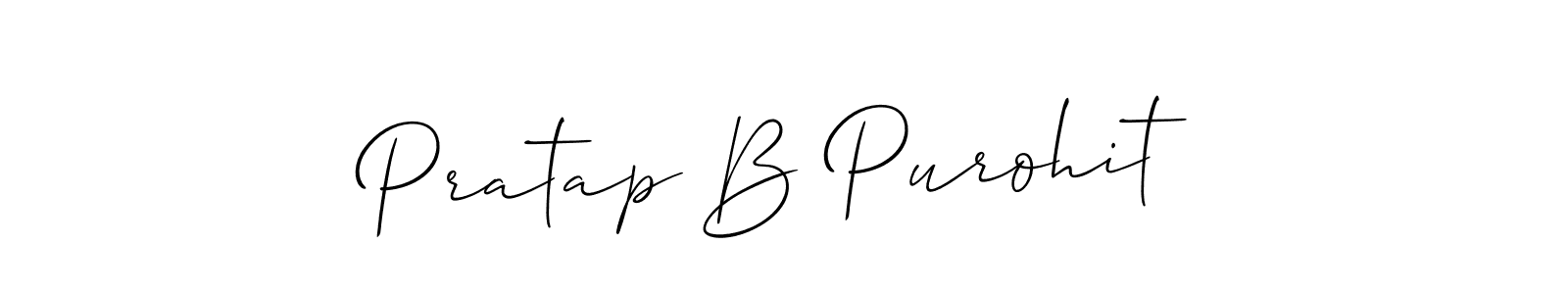 Make a short Pratap B Purohit signature style. Manage your documents anywhere anytime using Allison_Script. Create and add eSignatures, submit forms, share and send files easily. Pratap B Purohit signature style 2 images and pictures png