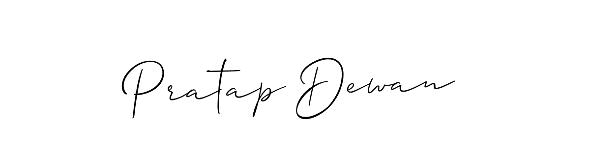 How to make Pratap Dewan name signature. Use Allison_Script style for creating short signs online. This is the latest handwritten sign. Pratap Dewan signature style 2 images and pictures png