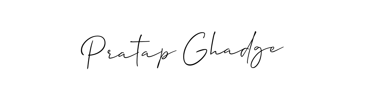 Also You can easily find your signature by using the search form. We will create Pratap Ghadge name handwritten signature images for you free of cost using Allison_Script sign style. Pratap Ghadge signature style 2 images and pictures png