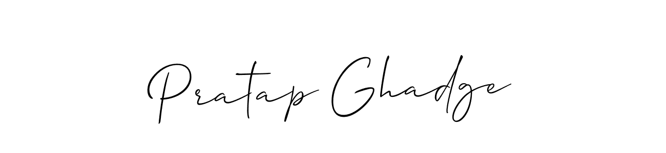 It looks lik you need a new signature style for name Pratap Ghadge. Design unique handwritten (Allison_Script) signature with our free signature maker in just a few clicks. Pratap Ghadge signature style 2 images and pictures png
