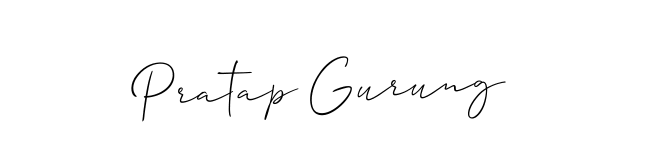 Best and Professional Signature Style for Pratap Gurung. Allison_Script Best Signature Style Collection. Pratap Gurung signature style 2 images and pictures png