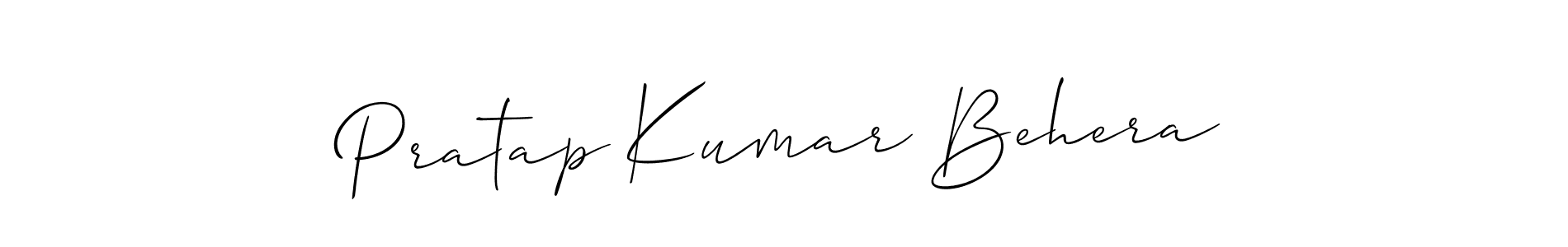 Design your own signature with our free online signature maker. With this signature software, you can create a handwritten (Allison_Script) signature for name Pratap Kumar Behera. Pratap Kumar Behera signature style 2 images and pictures png