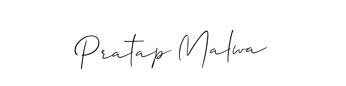 Make a beautiful signature design for name Pratap Malwa. With this signature (Allison_Script) style, you can create a handwritten signature for free. Pratap Malwa signature style 2 images and pictures png