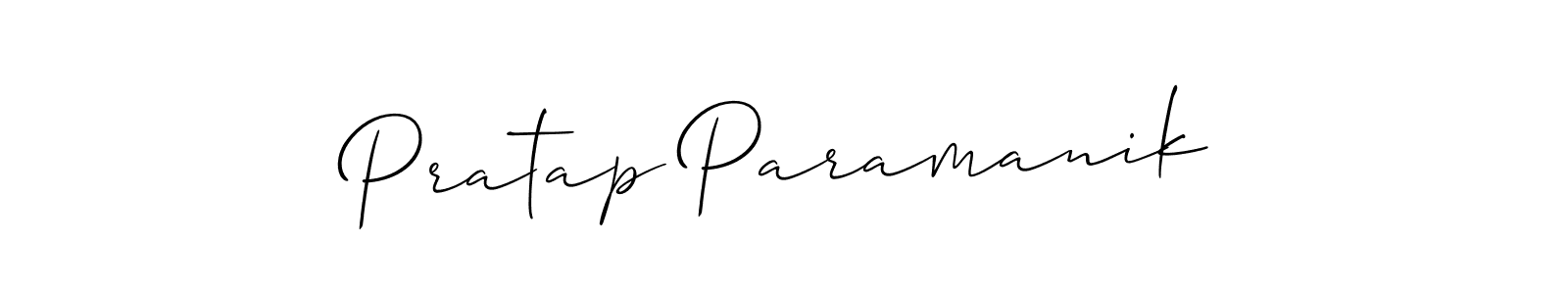 How to make Pratap Paramanik signature? Allison_Script is a professional autograph style. Create handwritten signature for Pratap Paramanik name. Pratap Paramanik signature style 2 images and pictures png