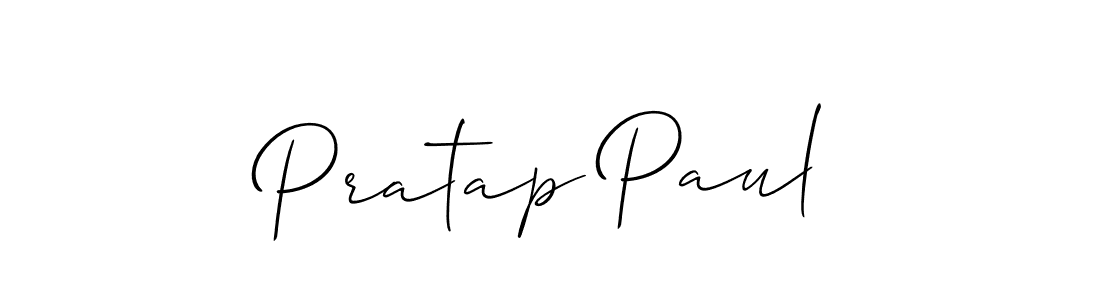 Create a beautiful signature design for name Pratap Paul. With this signature (Allison_Script) fonts, you can make a handwritten signature for free. Pratap Paul signature style 2 images and pictures png
