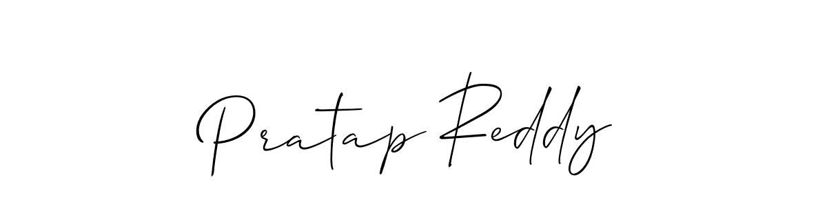 Design your own signature with our free online signature maker. With this signature software, you can create a handwritten (Allison_Script) signature for name Pratap Reddy. Pratap Reddy signature style 2 images and pictures png