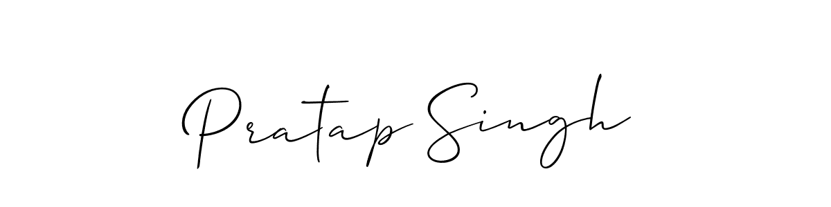 Use a signature maker to create a handwritten signature online. With this signature software, you can design (Allison_Script) your own signature for name Pratap Singh. Pratap Singh signature style 2 images and pictures png