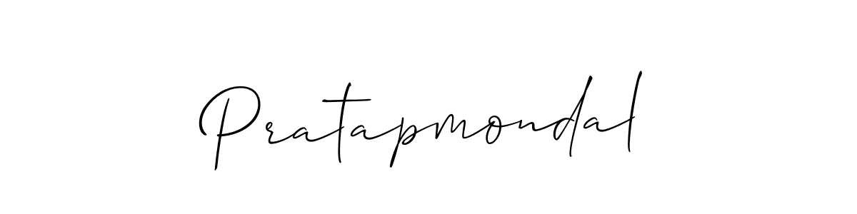 How to make Pratapmondal name signature. Use Allison_Script style for creating short signs online. This is the latest handwritten sign. Pratapmondal signature style 2 images and pictures png