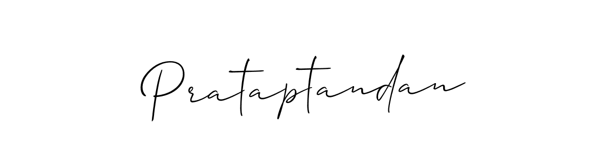 Create a beautiful signature design for name Prataptandan. With this signature (Allison_Script) fonts, you can make a handwritten signature for free. Prataptandan signature style 2 images and pictures png