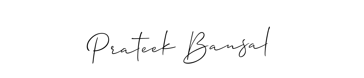 Prateek Bansal stylish signature style. Best Handwritten Sign (Allison_Script) for my name. Handwritten Signature Collection Ideas for my name Prateek Bansal. Prateek Bansal signature style 2 images and pictures png